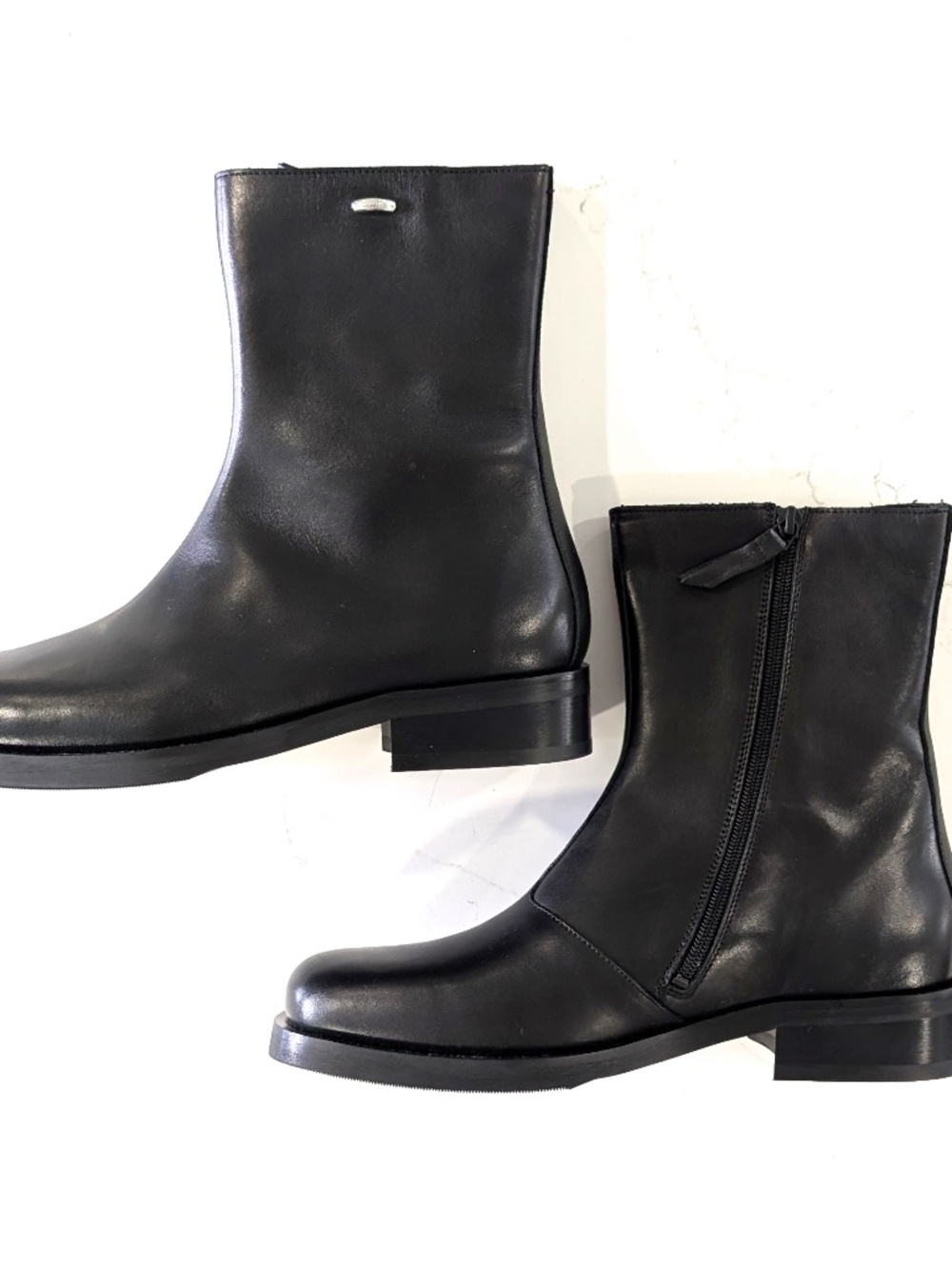 OUR LEGACY Camion Boot Black Leather EU 46 US 13 Zip Square Toe NIB Vibram